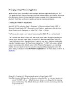 Developing a Simple Windows Application phần 1