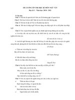 ĐỀ CƯƠNG ÔN THI THI HỌC KÌ I