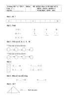 Đề thi cuối học kì 1 năm học 2010 - 2011