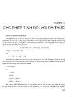 Các phép tính đối với đa thức