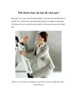 Thử thách công việc bạn đã vượt qua?