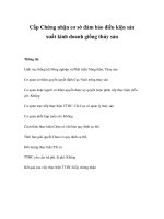 Cấp Chứng nhận cơ sở đảm bảo điều kiện sản xuất kinh doanh giống thủy sản