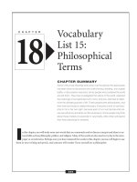 Vocabulary list 15 - Philosophical terms