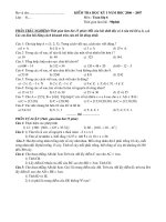 Đề HKI NH2006-2007 (Phòng GD Ninh Hòa)