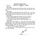 Đề thi học kỳ I Vật lý 10 NC (Đáp án)