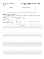 KIEM TRA SO HOC LOP 6