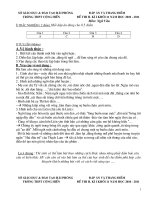 Đáp án Ngữ Văn HK1 lớp 11