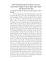 PHÂN TÍCH HOẠT ĐỘNG TÍN DỤNG TẠI NGÂN HÀNG NÔNG NGHIỆP VÀ PHÁT TRIỂN NÔNG THÔN CHI NHÁNH TP MỸ THO