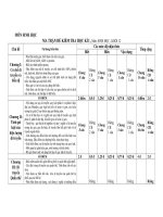 Ma trận đề thi HK1 môn Sinh. Năm học 2010-2011