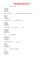 100 câu trắc nghiệm Anh 12