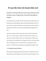 10 cạm bẫy luôn chờ doanh nhân mới