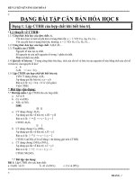 Rèn luyện kỹ năng giải hóa 8