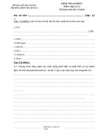 KIỂM TRA 1 TIẾT - HK 1