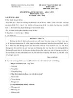 Đề thi và đáp án khối 3