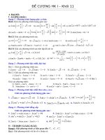 ĐỀ CƯƠNG ÔN TẬP HKI - LỚP 11