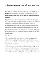 Cẩn thận với bệnh viêm kết mạc mùa xuân