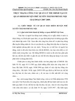 THỰC TRẠNG CÔNG TÁC QUẢN LÝ THU BHXH TẠI CƠ QUAN BHXH HUYỆN PHÚ XUYÊN THÀNH PHỐ HÀ NỘI GIAI ĐOẠN 2007 2009