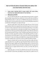 MỘT SỐ VẤN ĐỀ CHUNG VỀ HOẠT ĐỘNG HUY ĐỘNG VỐN CỦA NGÂN HÀNG THƯƠNG MẠI