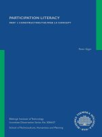 PARTICIPATION LITERACY PART 1: CONSTRUCTING THE WEB 2.0 CONCEPT