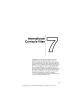 International Curricula Vitae