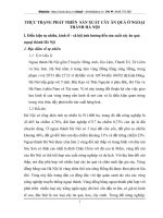 THỰC TRẠNG PHÁT TRIỂN  SẢN XUẤT CÂY ĂN QUẢ Ở NGOẠI THÀNH HÀ NỘI