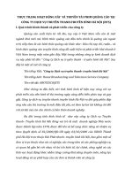 THỰC TRẠNG HOẠT ĐỘNG XÂY  VÀ TRUYỀN TẢI PHIM QUẢNG CÁO TẠI CÔNG TY DỊCH VỤ TRUYỀN THANH