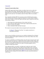 Using the Personal Address Book