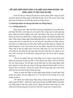 ĐỀ XUẤT BIÊN PHÁP NÂNG CAO HIỆU QUẢ KINH DOANH  TẠI TỔNG CÔNG TY DỆT MAY HÀ NỘI