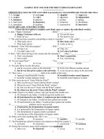 SAMPLE TEST-GRADE 12