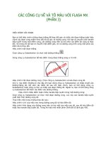 Các công cụ vẽ và tô màu với Flash MX phần 3