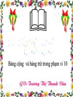 Bang cong va tru trong pham vi 10