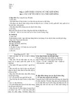 Giáo án sinh 10CB từ tiết 1-11 theo chuẩn kiến thức kĩ năng