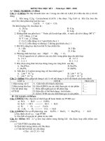 KIỂM TRA HÓA LỚP 8