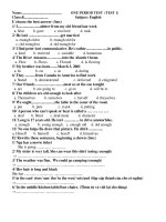 Kiểm tra 1 tiết Anh văn