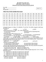 Đề mẫu thi HKI Hóa 10 số 1