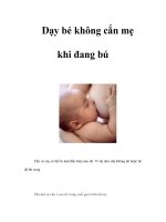 Dạy bé không cắn mẹ khi đang bú