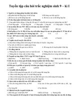 Tuyển tập câu hỏi trắc nghiệm sinh 9