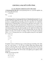 Chương 2: Đại số tuyến tính