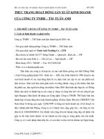 THỰC TRẠNG HOẠT ĐỘNG SẢN XUẤT KINH DOANH CỦA CÔNG TY TNHH – TM  TUẤN ANH