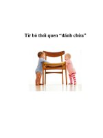 Từ bỏ thói quen “đánh chừa”