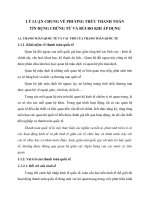 LÝ LUẬN CHUNG VỀ PHƯƠNG THỨC THANH TOÁN TÍN DỤNG CHỨNG TỪ VÀ RỦI RO KHI ÁP DỤNG