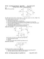 Đề thi kỹ thuật mạch điện tử