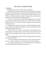 KẾT LUẬN VÀ KHUYẾN NGHỊ