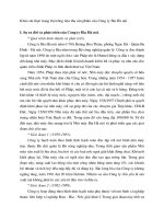 Khảo sát thực trạng thị trường tiêu thụ sản phẩm của Công ty Bia Hà nội