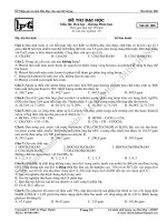 Đề thi ĐH môn Hóa - Không phân ban (M008)