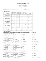 Đề mẫu thi HKI Anh 7 số 10