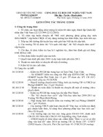 LỊCH CÔNG TÁC THÁNG 12