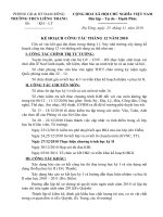 Kế hoạch công tác tháng 12