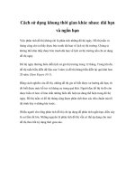 Cách sử dụng khung thời gian khác nhau: dài hạn và ngắn hạn