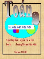 Toan: 65-38;46-17;57-28;78-29